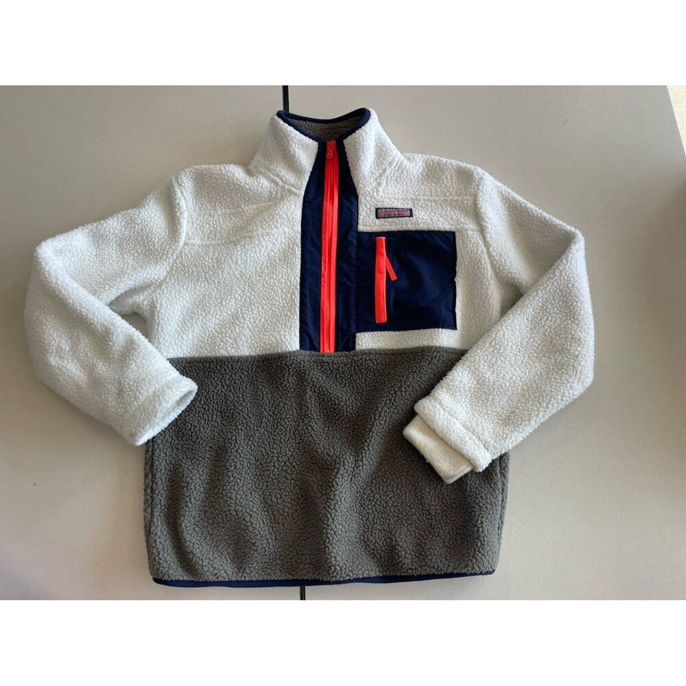 Vineyard Vines Color Block Sherpa Super Sheep Pullover XS
